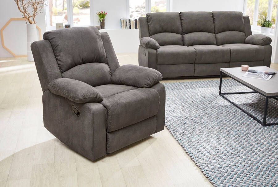 Jockenhöfer Gruppe Fauteuil Dakota Ligfunctie met halfautomatische relaxfunctie TFK bekleding