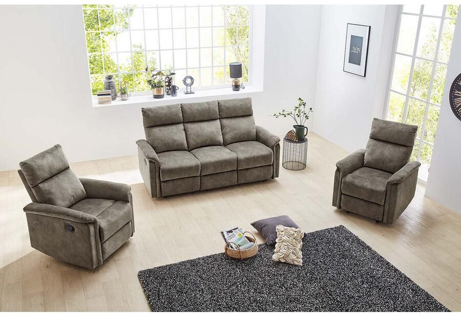 Jockenhöfer Gruppe Fauteuil Amrum Ligfunctie met halfautomatische relaxfunctie TFK bekleding