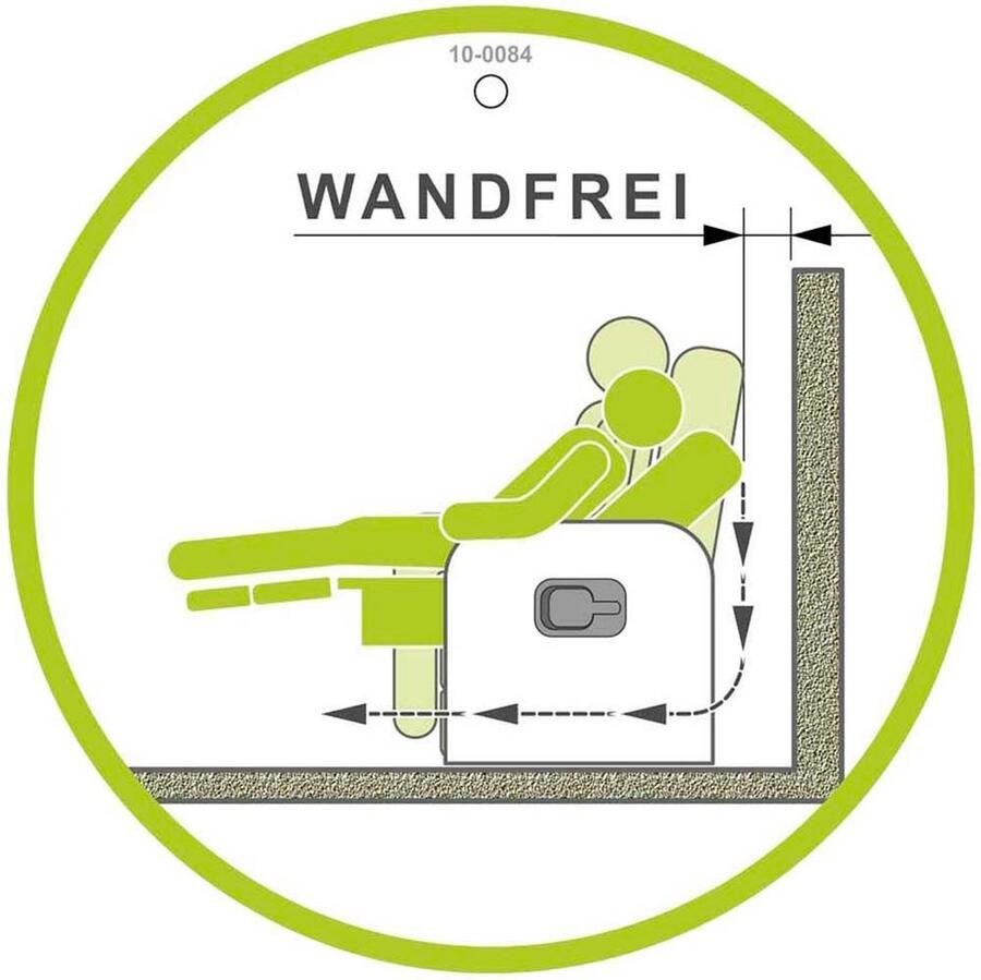 Jockenhöfer Gruppe 3-zitsbank Sylt Met ligfunctie door halfautomatische relaxfunctie verend systeem-bekleding