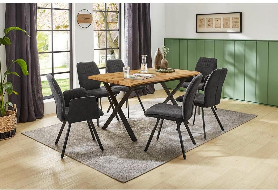 Jockenhöfer Gruppe Eettafel Martin Uittrektafel in boomrandlook 2 maten