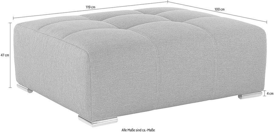 Jockenhöfer Gruppe Hocker Salerno met royaal zitoppervlak