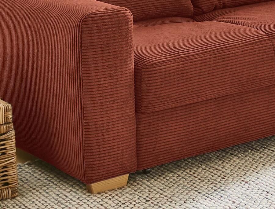 Jockenhöfer Gruppe Hoekbank Kampen L-vorm B: 288 cm met bedfunctie bedlade & sierkussens vering