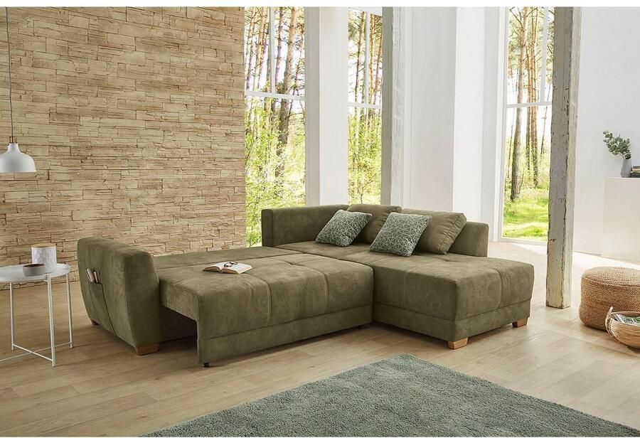 Jockenhöfer Gruppe Hoekbank Luzern L-vorm met slaapfunctie en ruime bedstee