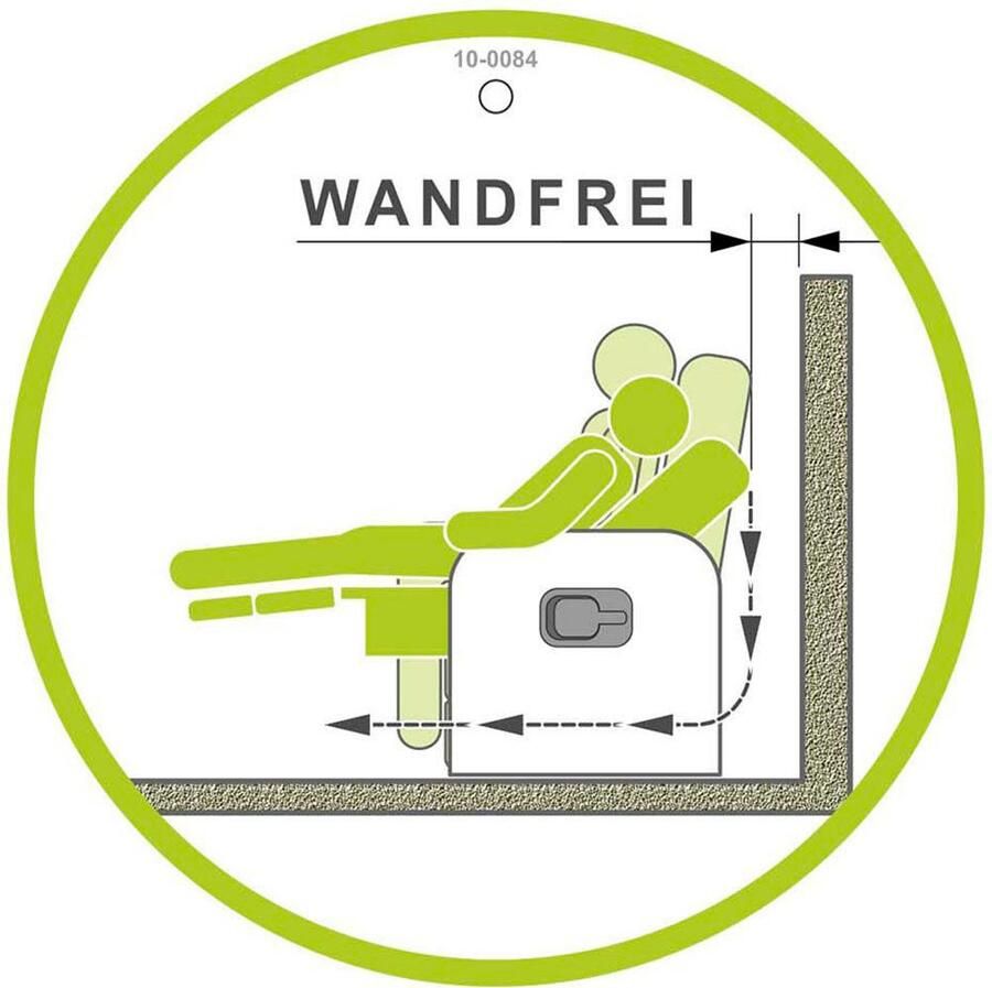 Jockenhöfer Gruppe Hoekbank Monaco L-model met door een elektromotor aangedreven relaxfunctie en