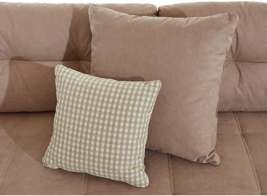 Jockenhöfer Gruppe Hoekbank San Francisco L-vorm met ingewerkte koudschuimmat en stiksels inclusief kussen