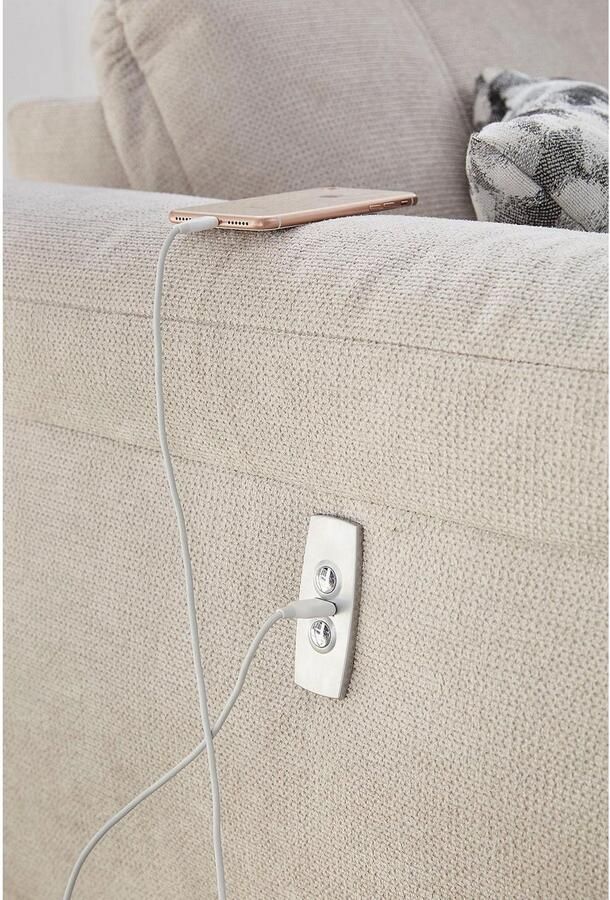 Jockenhöfer Gruppe Hoekbank Savona L-vorm telkens met usb-oplaadstation aan de armleuning en met relaxfunctie