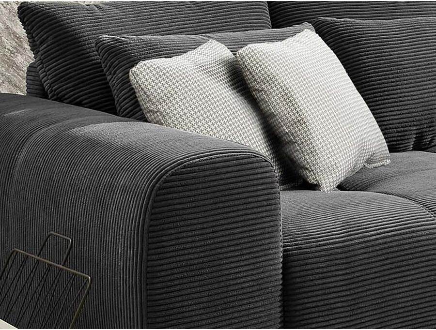 Jockenhöfer Gruppe Megabank Moldau XXL B: 306 cm inclusief losse rug- en sierkussens vrij plaatsbaar