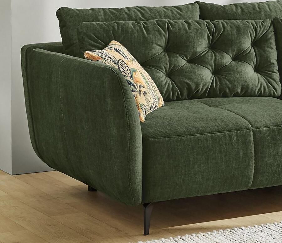 Jockenhöfer Gruppe Megabank Spa in retrolook met zigzag veren en vrijstaand in de kamer te plaatsen incl. 7 kussens