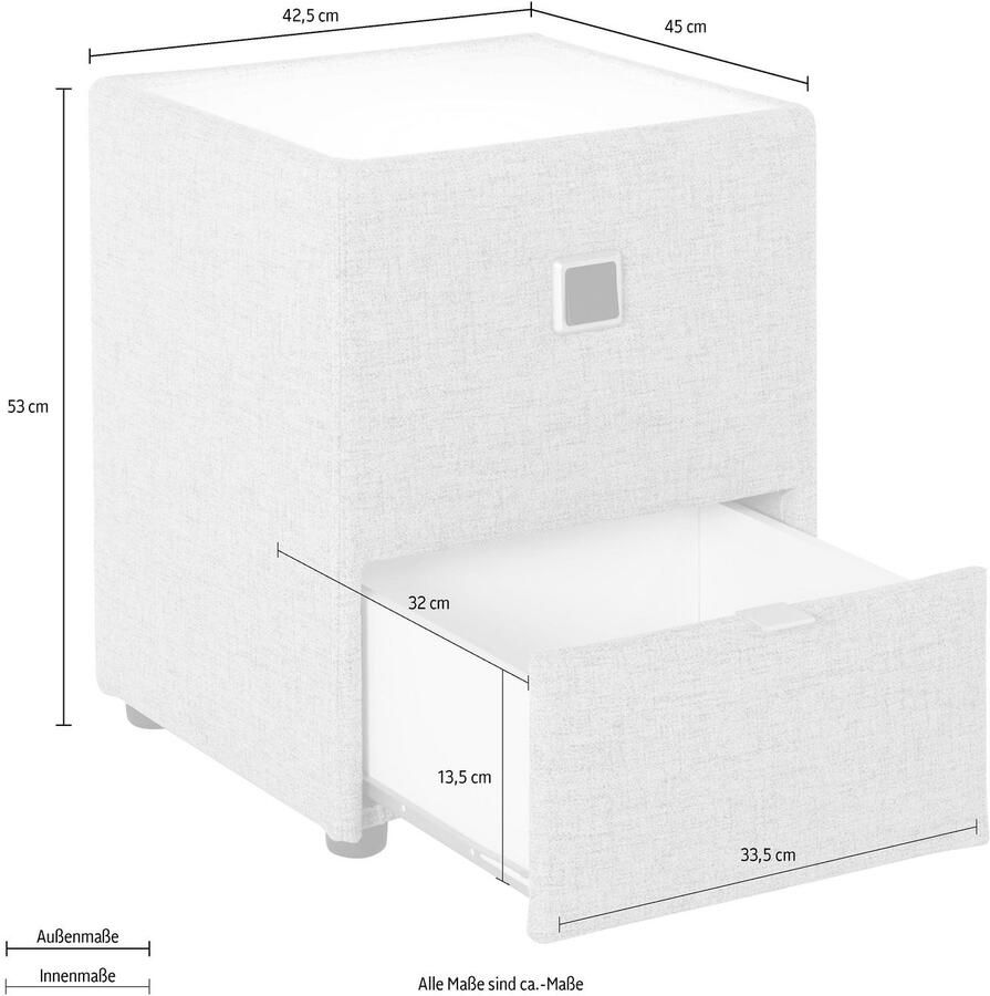 Jockenhöfer Gruppe Nachtkastje Lancy met ledverlichting