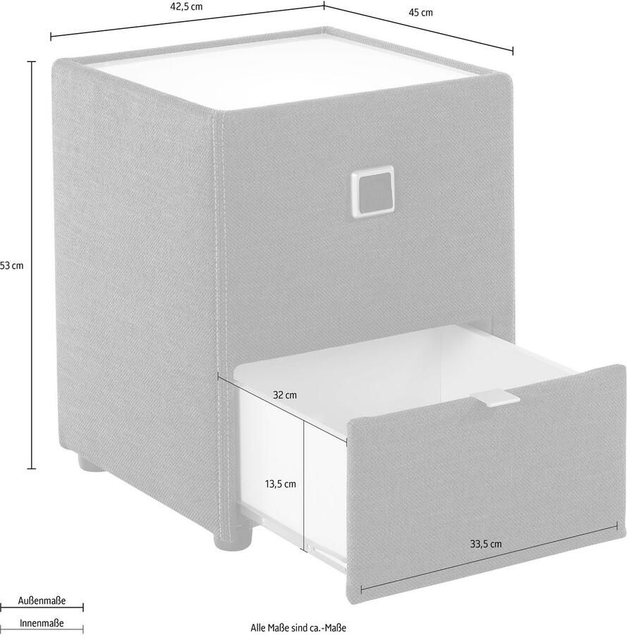 Jockenhöfer Gruppe Nachtkastje Lancy met ledverlichting