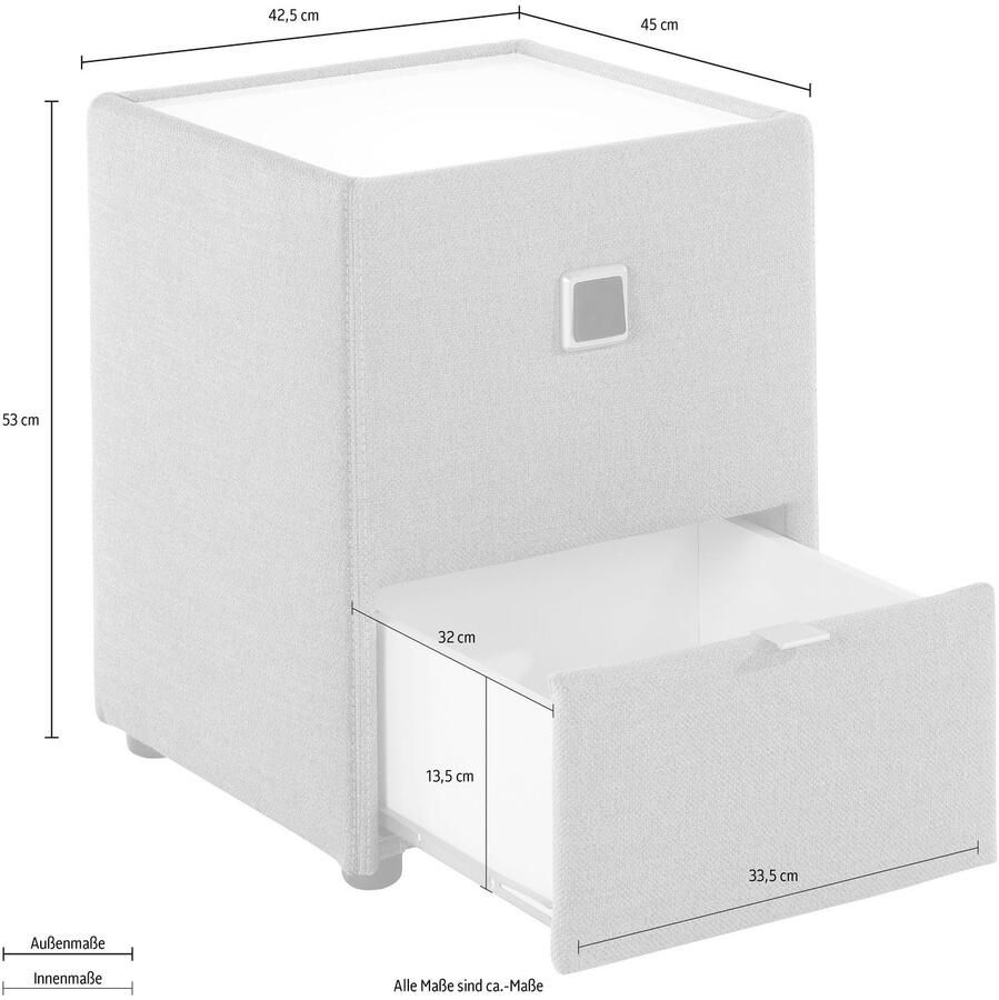 Jockenhöfer Gruppe Nachtkastje Lancy met ledverlichting