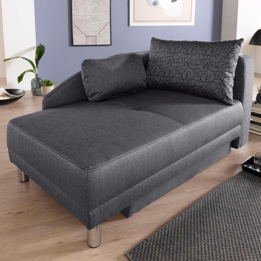 Jockenhöfer Gruppe Récamier ROY Chaise longue met slaapfunctie en bedkist met binnenvering