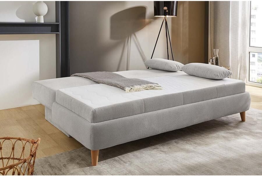 Jockenhöfer Gruppe Slaapbank Maja slaapbank Omkeerbare pocketveringmatras ligoppervlak 160x200 cm bedlade