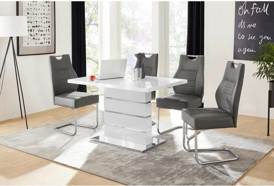 Jockenhöfer Gruppe Vrijdragende stoel Nicky set van 2 of 4 met prettig binnenveringsinterieur (set)