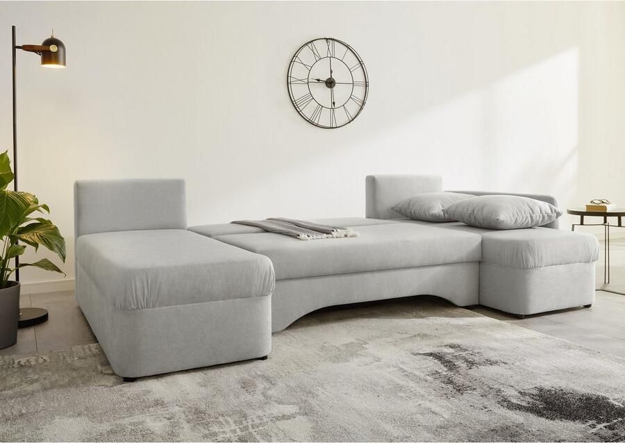 Jockenhöfer Gruppe Zithoek Arktis U-vorm B: 260 cm met bedfunctie & bedlade onze altijd lage prijs