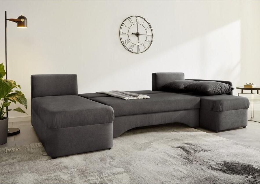 Jockenhöfer Gruppe Zithoek Arktis U-vorm B: 260 cm met bedfunctie & bedlade onze altijd lage prijs