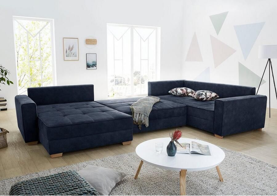 Jockenhöfer Gruppe Zithoek Brixen U-vorm Slaapfunctie bedkist ottomane is links of rechts te monteren