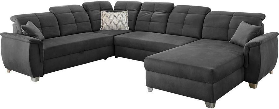 Jockenhöfer Gruppe Zithoek Livorno U-vorm met 7 verstelbare hoofdborden bed- en relaxfunctie