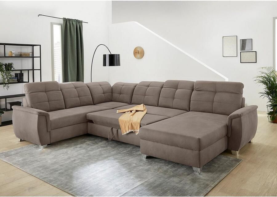 Jockenhöfer Gruppe Zithoek Livorno U-vorm met 7 verstelbare hoofdborden bed- en relaxfunctie