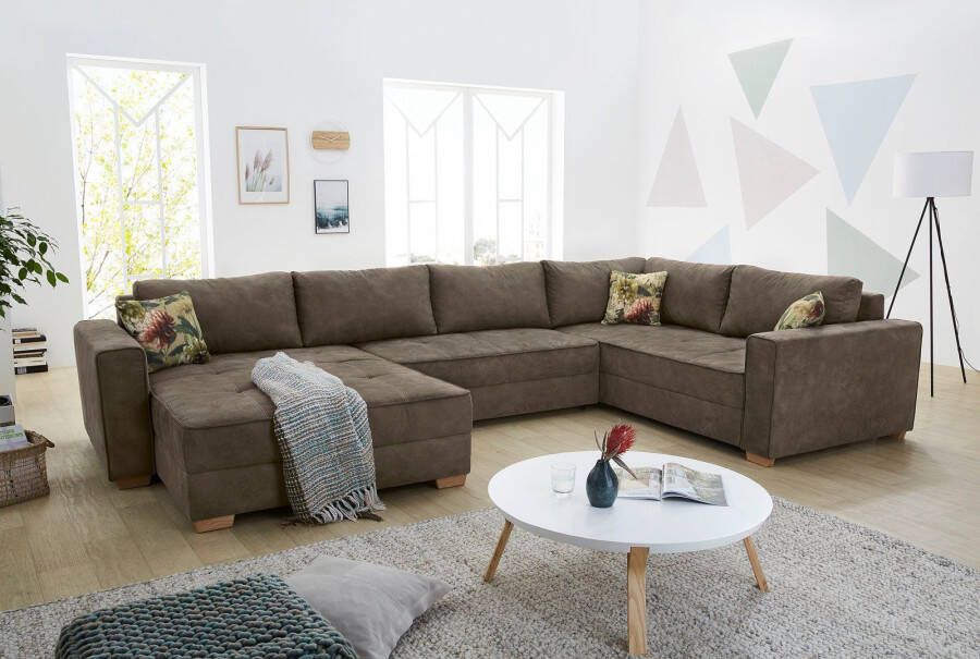 Jockenhöfer Gruppe Zithoek Brixen U-vorm Slaapfunctie bedkist ottomane is links of rechts te monteren