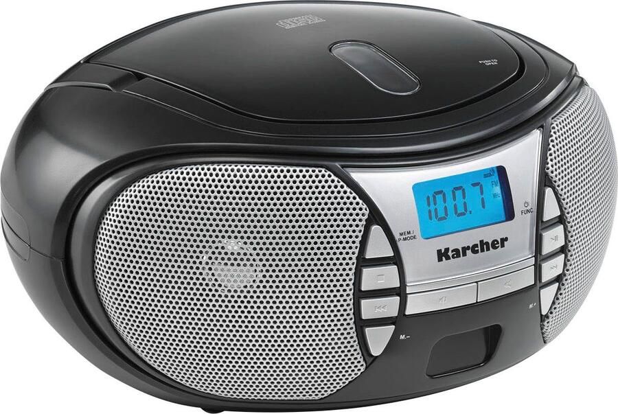 Karcher Boombox RR 5025 CD radio FM radio batterij netvoeding hoofdtelefoonaansluiting