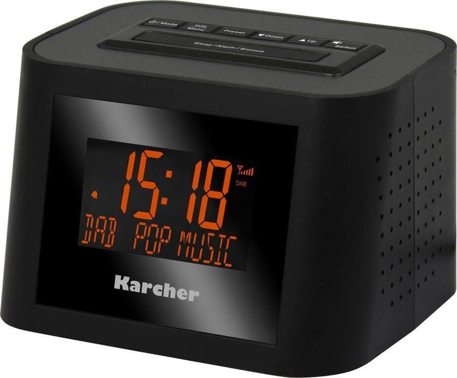 Karcher Digitale radio (DAB+) DAB 2420 FM-tuner met RDS 2 W radio met DAB+ radiowecker zendergeheugen