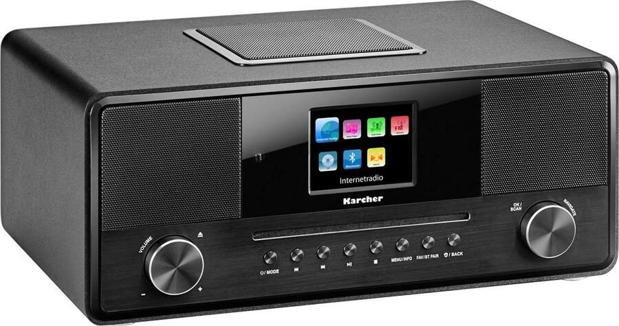 Karcher Internetradio DAB 9000CDI Bluetooth luidspreker met subwoofer WLAN-internetradio DAB+