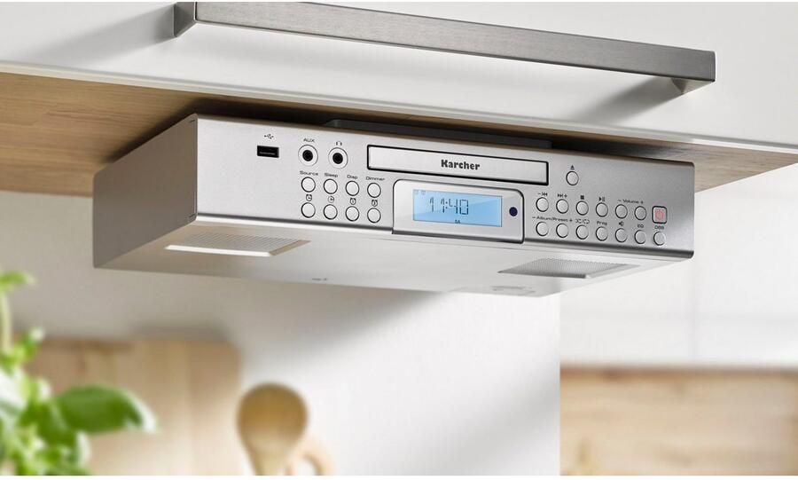 Karcher Keukenradio RA 2050 CD MP3-speler USB oplaadfunctie kooktimer keukenonderradio
