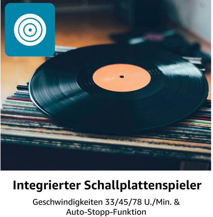 Karcher Stereoset MC 8000DI Platenspeler Bluetooth stereo luidsprekers DAB+ radio