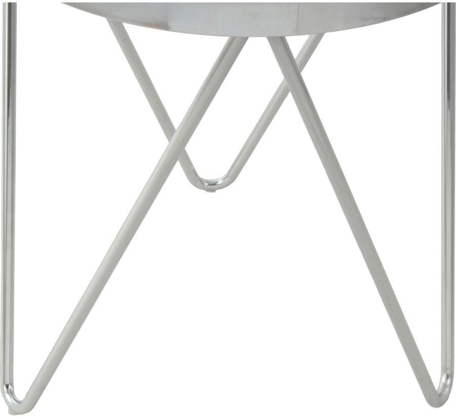 Kayoom Bijzettafel Bonnie modern frame in driehoekvorm Plateau van spiegelglas modern onderstel in driehoekige lijstvorm (1 stuk)