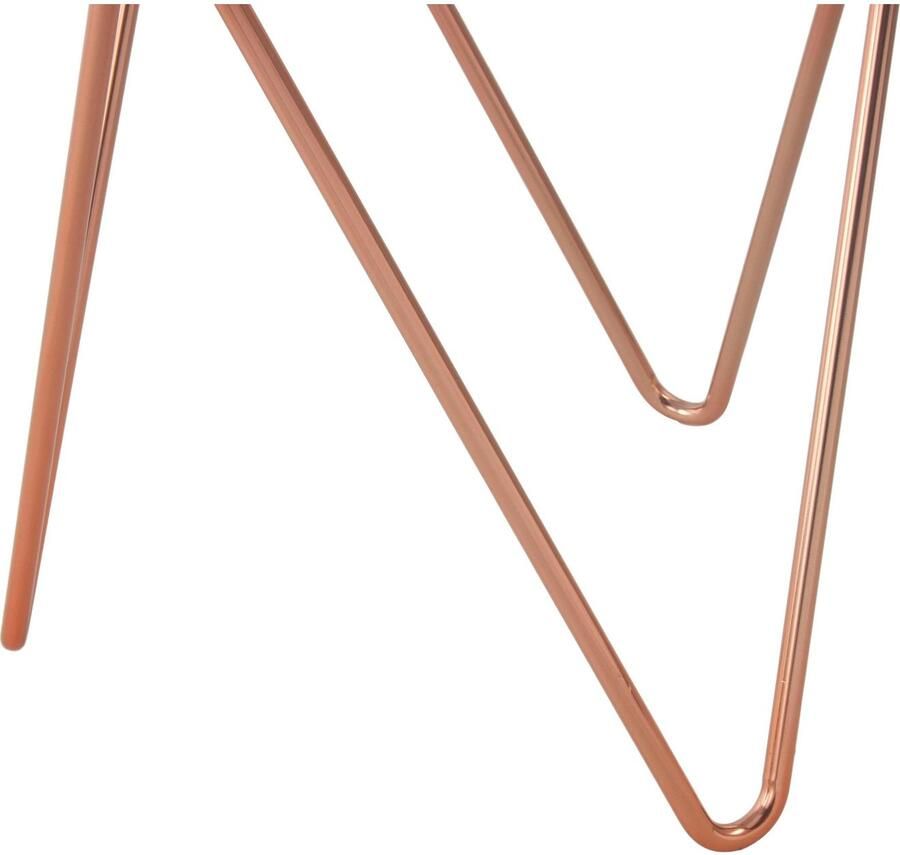 Kayoom Bijzettafel Bonnie modern frame in driehoekvorm Plateau van spiegelglas modern onderstel in driehoekige lijstvorm (1 stuk)