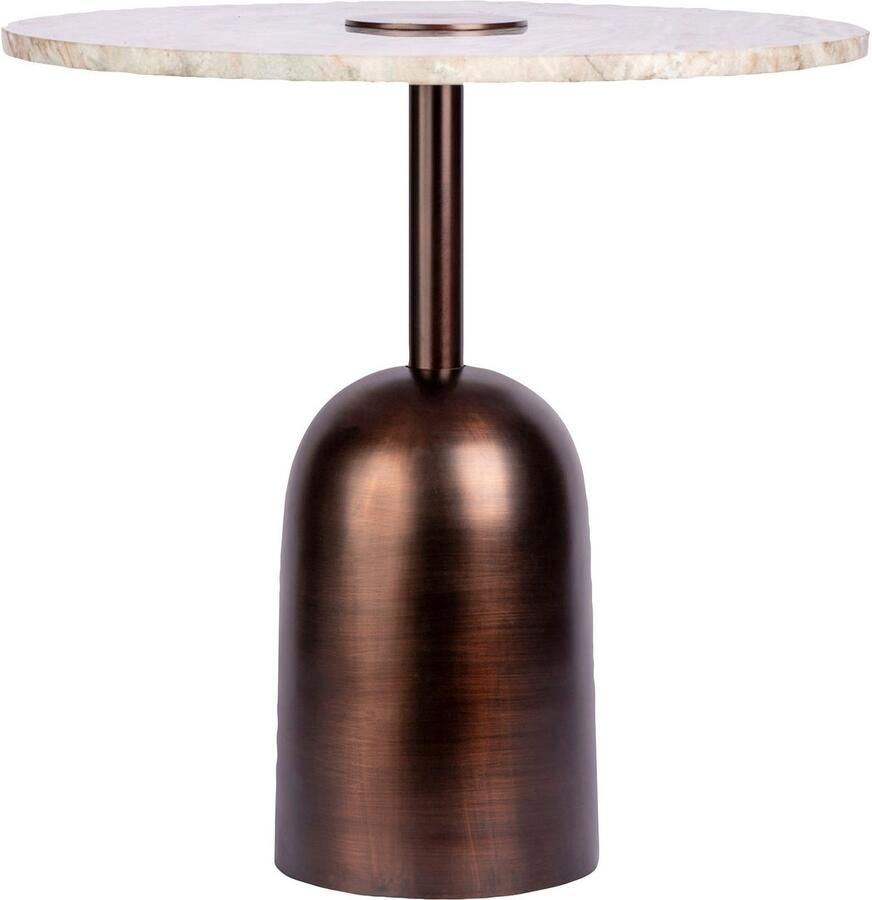 Kayoom Bijzettafel Harriet luxe tafelblad van 100% marmer Tafelblad van marmer stabiel frame van ijzer (1 stuk)