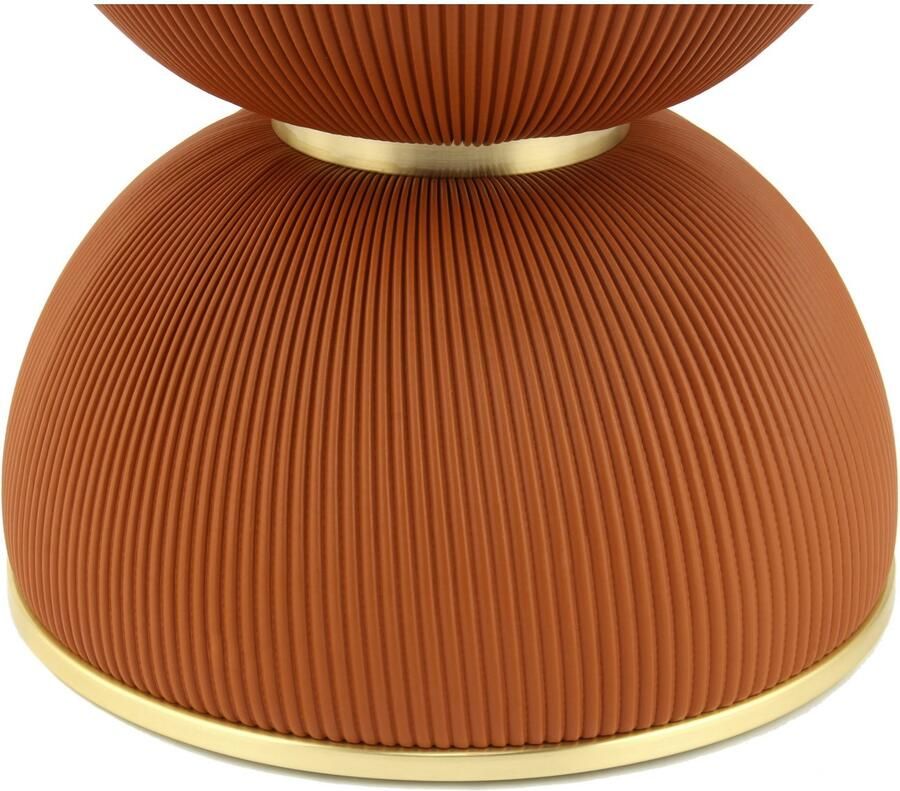 Kayoom Bijzettafel Jokai 225 ijzeren frame PU-stof bekleding gesinterde steenplaat (1 stuk)