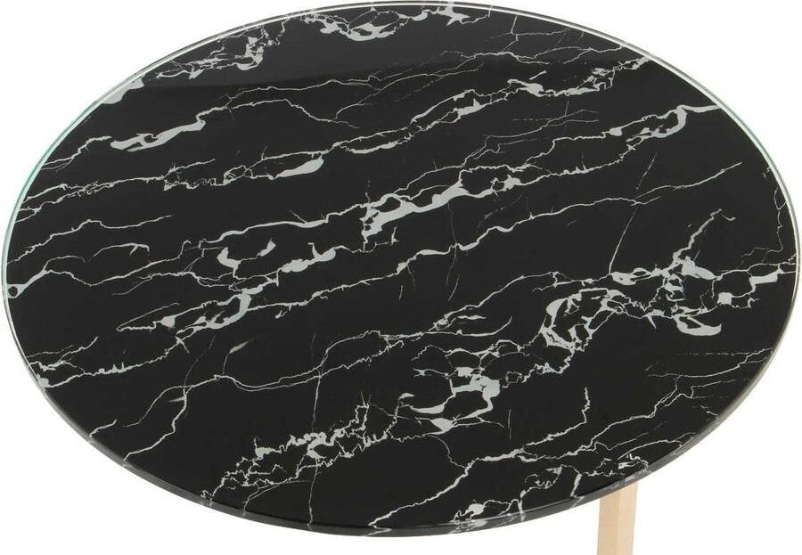 Kayoom Bijzettafel Kasimir 525 ronde standaardvoet van metaal ronde tafelblad (1 stuk)