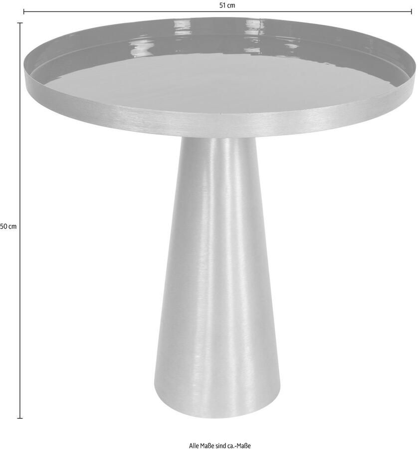 Kayoom Bijzettafel Morrison 525 bijzettafel in ronde vorm stijlvol retro-ontwerp Tafelblad in dienblad vorm moderne kleuren hoogte rand dienblad: 3 cm (1 stuk)