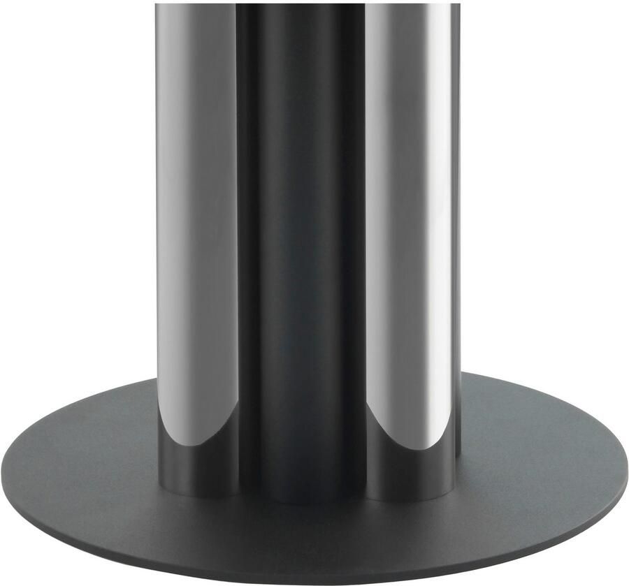 Kayoom Bijzettafel Ontario 225 ronde glasplaat van veiligheidsglas 100% roestvrijstaal (1 stuk)