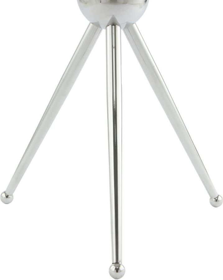 Kayoom Bijzettafel Ontario 325 ronde glasplaat van veiligheidsglas 100% roestvrij staal (1 stuk)