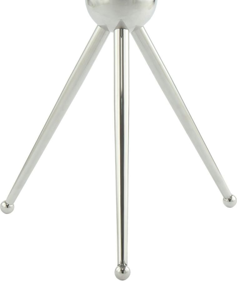 Kayoom Bijzettafel Ontario 325 ronde glasplaat van veiligheidsglas 100% roestvrij staal (1 stuk)