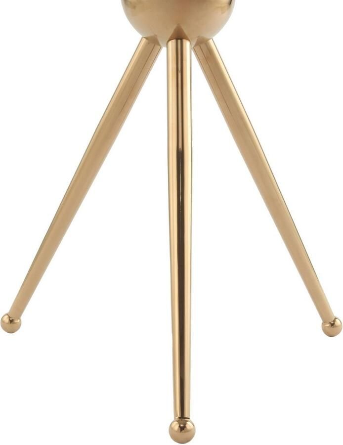 Kayoom Bijzettafel Ontario 325 ronde glasplaat van veiligheidsglas 100% roestvrij staal (1 stuk)