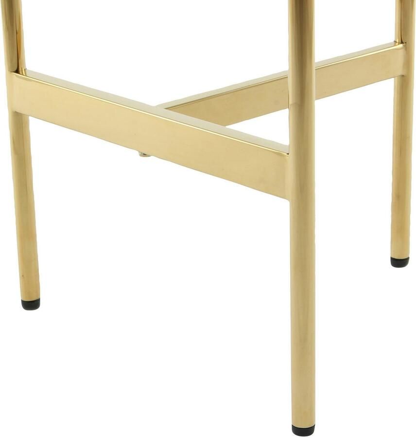 Kayoom Bijzettafel Pema minimalistisch ontwerp past bij elke interieurstijl minimalistisch ontwerp van het onderstel van edelstaal ronde legplank (1 stuk)