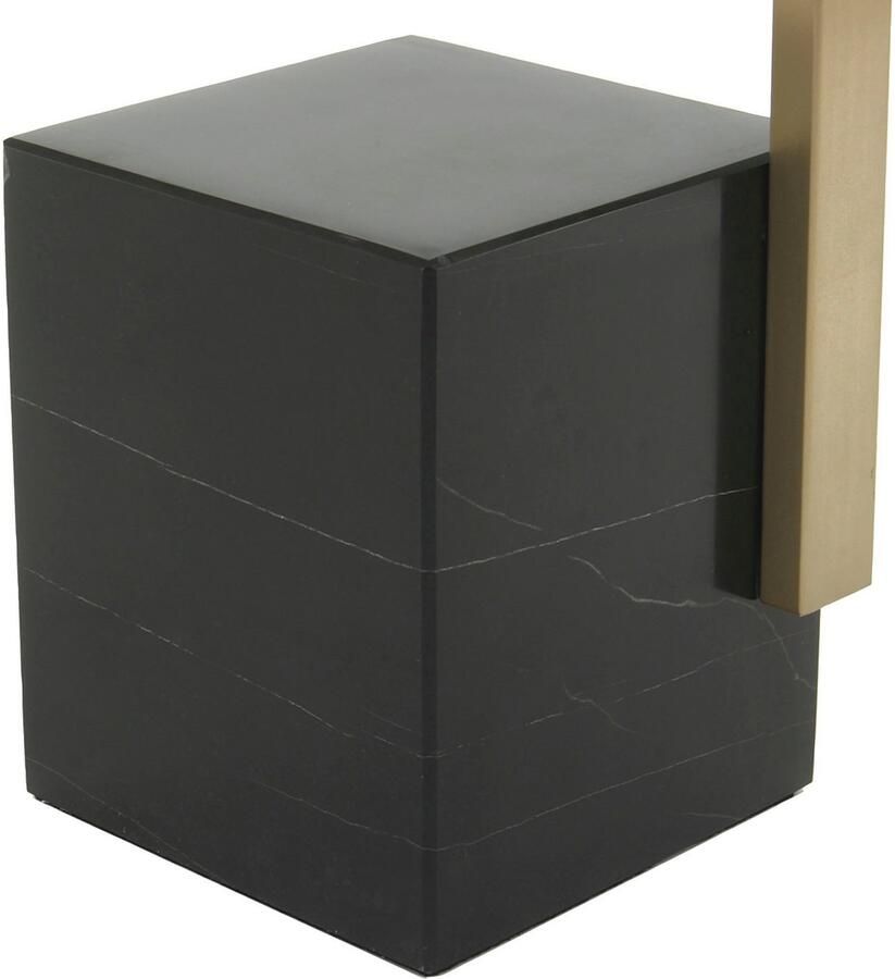 Kayoom Bijzettafel Rocio 225 bijpassende marmeren voet in hoekig ontwerp Hoekige marmeren voet hoekige legplank en frame van edelstaal (1 stuk)