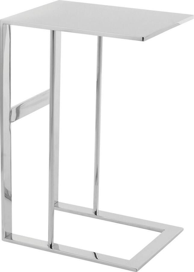 Kayoom Bijzettafel Sita minimalistisch ontwerp gemaakt van 100% RVS Minimalistische bijzettafel in C-model van edelstaal (1 stuk)