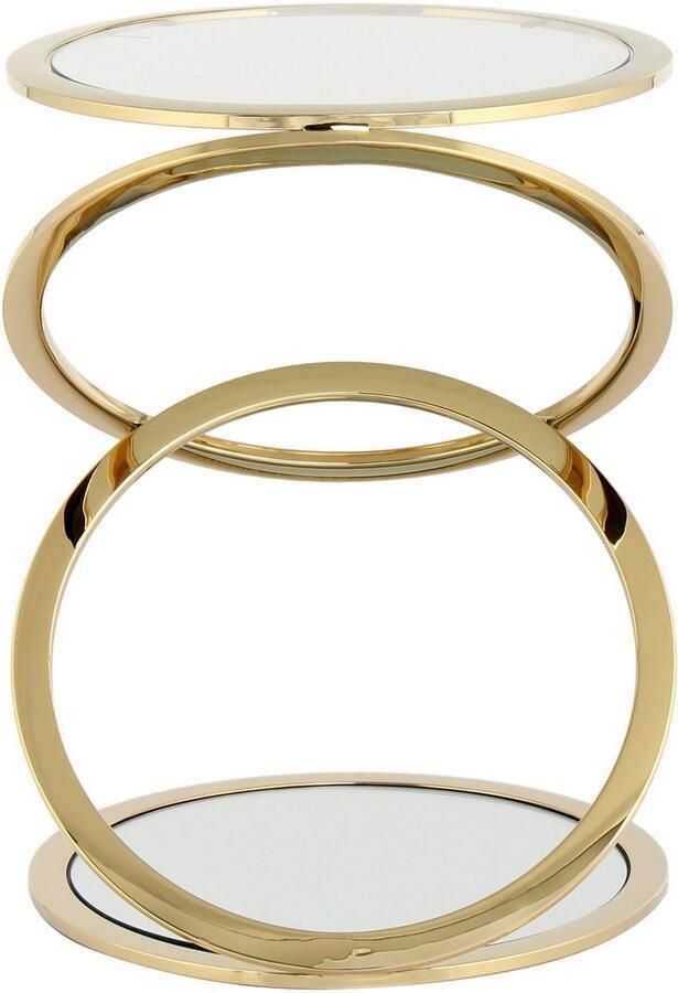 Kayoom Bijzettafel Spiral 525 bijzettafel in elegant ontwerp glazen tafelblad (1 stuk)