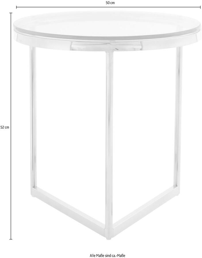 Kayoom Bijzettafel Wynona 225 in stijlvol ontwerp met driehoekige basisvorm (1 stuk)