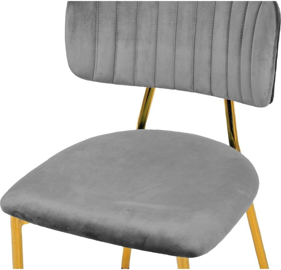 Kayoom Eetkamerstoel Stoel Kian 125 2-delige set filigraan metalen frame onderhoudsvriendelijke fluwelen bekleding (set 2 stuks)