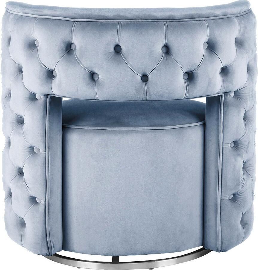 Kayoom Fauteuil Draaistoel Beverly 125 draaibaar frame van staal fluweelachtige oppervlakte (1 stuk)