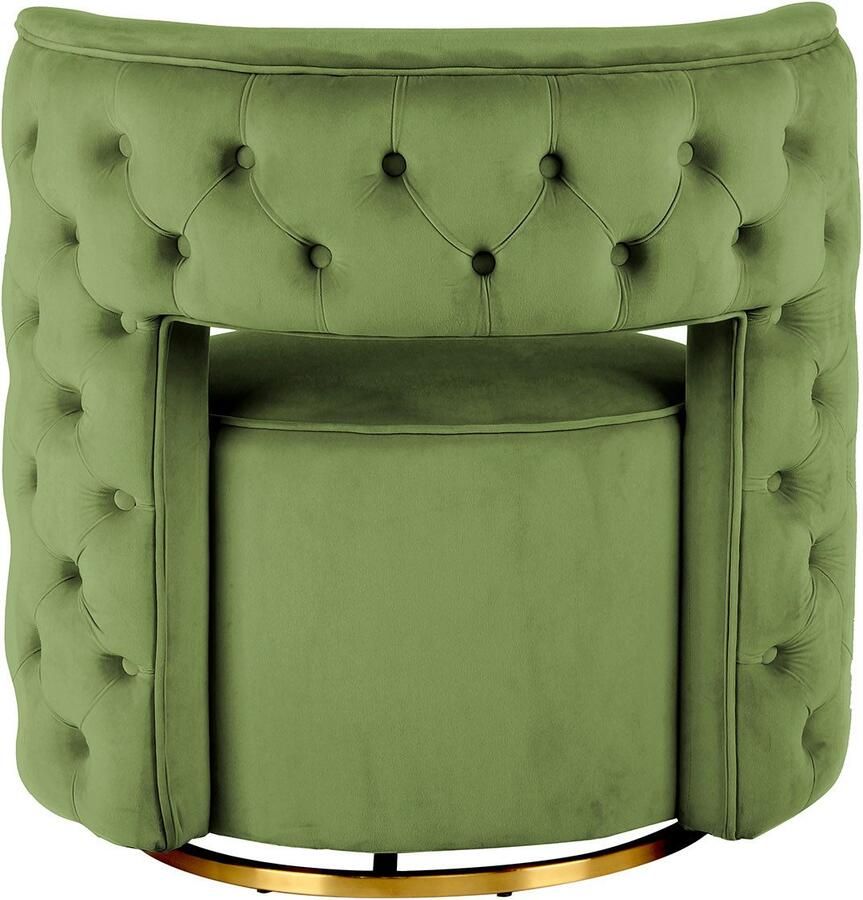 Kayoom Fauteuil Draaistoel Beverly 125 draaibaar frame van staal fluweelachtige oppervlakte (1 stuk)