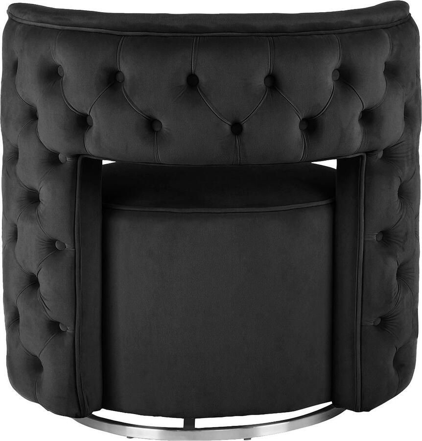 Kayoom Fauteuil Draaistoel Beverly 125 draaibaar frame van staal fluweelachtige oppervlakte (1 stuk)