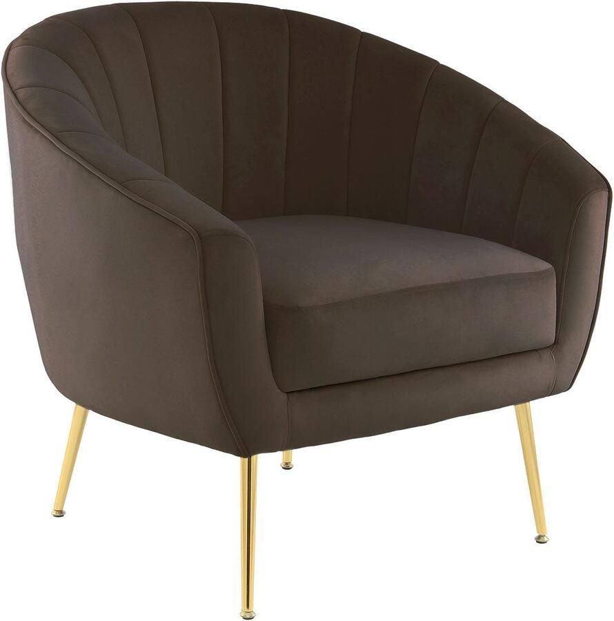 Kayoom Fauteuil Sofa Doreen 125 comfortabele fauteuil eentonig ontwerp modern ruimtebesparend onderhoudsvriendelijk fluwelen bekleding van stof (1 stuk)
