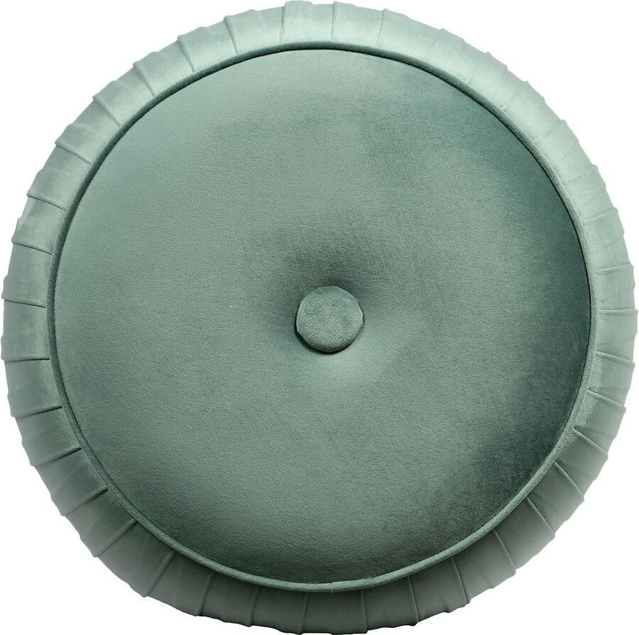 Kayoom Hocker Kruk Lyla 125 elegante uitstraling door goudkleurige sokkel fluwelen bekleding fluweelzacht gestikte siernaad roestvrijstalen voet hoogwaardige fluwelen bekleding (1 stuk)